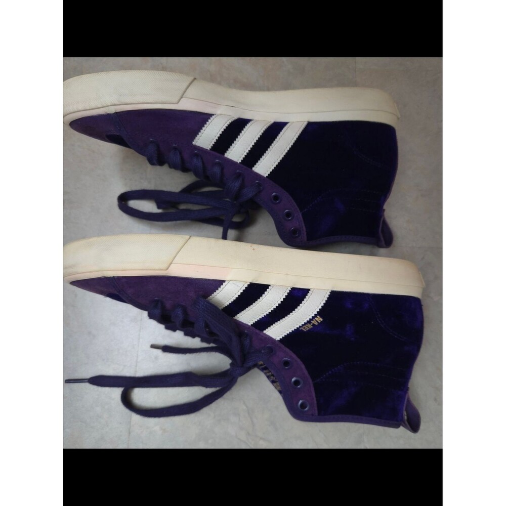 Adidas Men's Matchcourt High RX Na-Kel Smith Purple Velvet Sneaker Size 9 - Picture 4 of 9